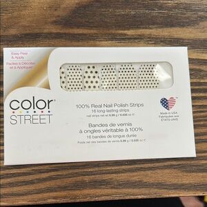 Color Street Polka Do-Com - Black and White clear Polka Dot Nail Strips